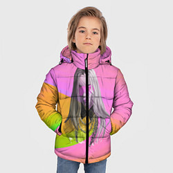Куртка зимняя для мальчика Billie Eilish: Pink Fashion, цвет: 3D-черный — фото 2