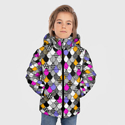 Куртка зимняя для мальчика Цветная чешуя, цвет: 3D-черный — фото 2