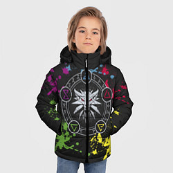 Куртка зимняя для мальчика Ведьмак: Сила стихий, цвет: 3D-черный — фото 2
