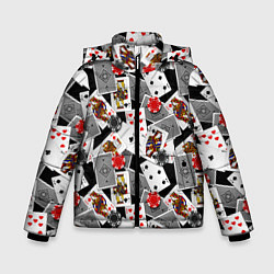 Зимняя куртка для мальчика Игральные карты и фишки