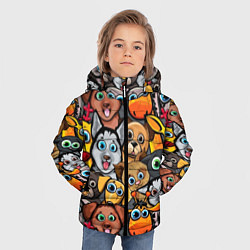 Куртка зимняя для мальчика Веселые собаки, цвет: 3D-черный — фото 2