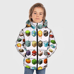 Куртка зимняя для мальчика Minecraft Cubes, цвет: 3D-светло-серый — фото 2