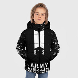 Куртка зимняя для мальчика BTS ARMY, цвет: 3D-светло-серый — фото 2