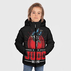 Куртка зимняя для мальчика Judo is life, цвет: 3D-черный — фото 2