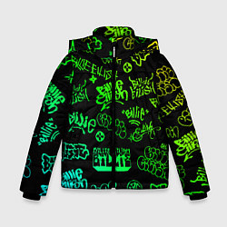 Куртка зимняя для мальчика BILLIE EILISH: Grunge Graffiti, цвет: 3D-красный