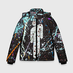Куртка зимняя для мальчика Billie Eilish: Blohsh Painted, цвет: 3D-черный