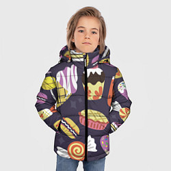 Куртка зимняя для мальчика Сладости, цвет: 3D-светло-серый — фото 2