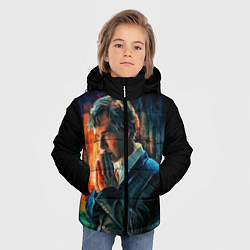 Куртка зимняя для мальчика Sherlock, цвет: 3D-светло-серый — фото 2