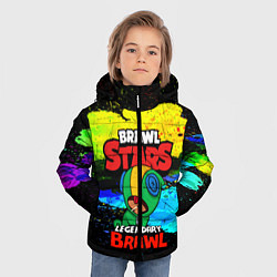 Куртка зимняя для мальчика BRAWL STARS LEON, цвет: 3D-черный — фото 2