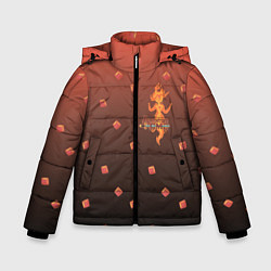 Куртка зимняя для мальчика Flame Princess, цвет: 3D-светло-серый