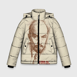 Куртка зимняя для мальчика Ленин, цвет: 3D-черный