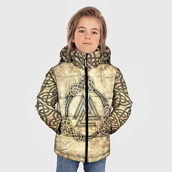 Куртка зимняя для мальчика Валькнут символ павших в битве, цвет: 3D-черный — фото 2