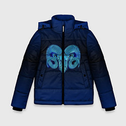Куртка зимняя для мальчика Знаки Зодиака Овен, цвет: 3D-черный
