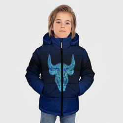 Куртка зимняя для мальчика Знаки Зодиака Телец, цвет: 3D-красный — фото 2