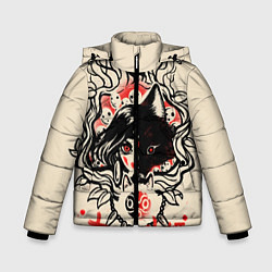 Куртка зимняя для мальчика Принцесса Мононоке, цвет: 3D-черный