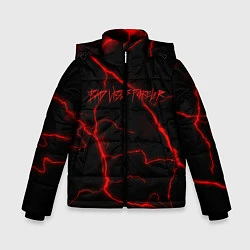 Куртка зимняя для мальчика BAD VIBES FOREVER, цвет: 3D-черный