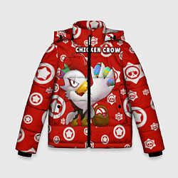 Куртка зимняя для мальчика Chicken crow, цвет: 3D-черный