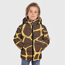 Куртка зимняя для мальчика Окрас жирафа, цвет: 3D-черный — фото 2