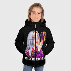 Куртка зимняя для мальчика BILLIE EILISH, цвет: 3D-черный — фото 2