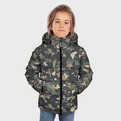 Куртка зимняя для мальчика Пиксельный камуфляж, цвет: 3D-красный — фото 2