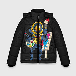 Куртка зимняя для мальчика Apex Legends, цвет: 3D-светло-серый