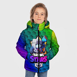 Куртка зимняя для мальчика BRAWL STARS 8-BIT, цвет: 3D-черный — фото 2