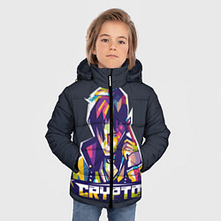 Куртка зимняя для мальчика Apex Legends Crypto, цвет: 3D-черный — фото 2