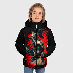 Куртка зимняя для мальчика Bloodhound 3D Black, цвет: 3D-красный — фото 2