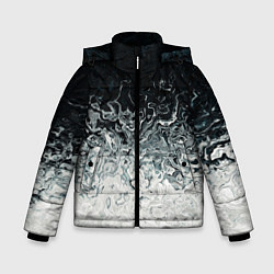 Куртка зимняя для мальчика Вода абстракция, цвет: 3D-черный