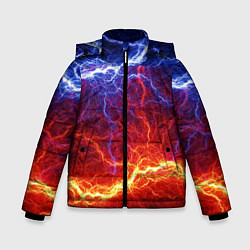 Куртка зимняя для мальчика Лёд и огонь, цвет: 3D-черный