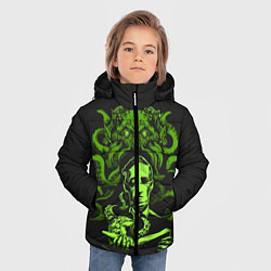 Куртка зимняя для мальчика Cthulhu, цвет: 3D-светло-серый — фото 2