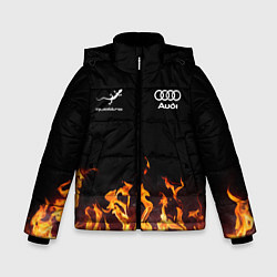 Куртка зимняя для мальчика Audi Ауди, цвет: 3D-красный