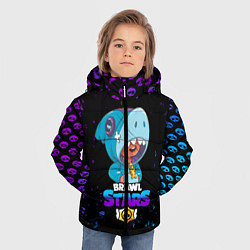 Куртка зимняя для мальчика BRAWL STARS LEON SHARK, цвет: 3D-светло-серый — фото 2