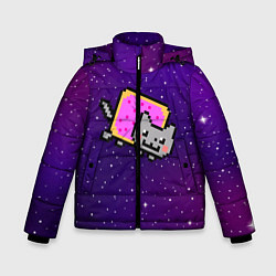 Куртка зимняя для мальчика Nyan Cat, цвет: 3D-черный
