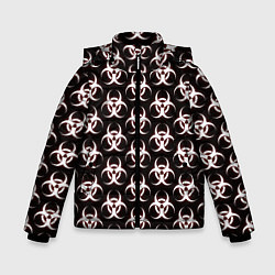 Куртка зимняя для мальчика Plague inc Biohazard, цвет: 3D-черный