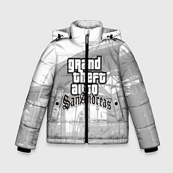 Куртка зимняя для мальчика GTA SanAndreas, цвет: 3D-черный