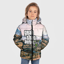 Куртка зимняя для мальчика Grand Theft Auto 5, цвет: 3D-светло-серый — фото 2