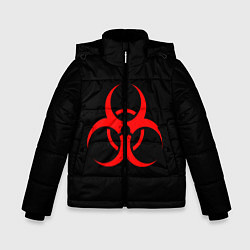 Куртка зимняя для мальчика Plague inc, цвет: 3D-черный