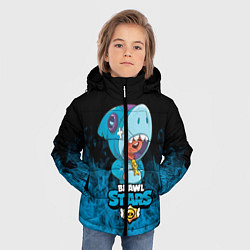 Куртка зимняя для мальчика Brawl stars leon shark, цвет: 3D-светло-серый — фото 2