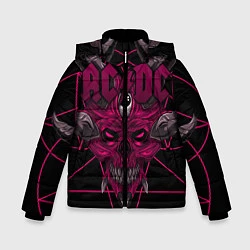 Куртка зимняя для мальчика ACDC, цвет: 3D-черный