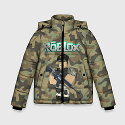 Куртка зимняя для мальчика Roblox 23 February Camouflage, цвет: 3D-черный