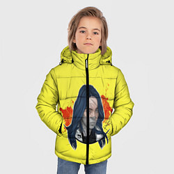 Куртка зимняя для мальчика Billie Yellow and Red, цвет: 3D-черный — фото 2