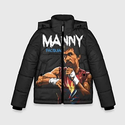 Куртка зимняя для мальчика Manny, цвет: 3D-черный