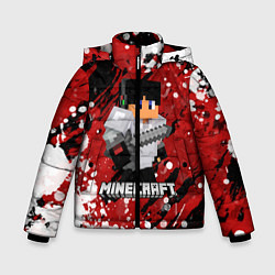 Куртка зимняя для мальчика Minecraft Майнкрафт, цвет: 3D-черный