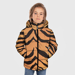 Куртка зимняя для мальчика Тигриный камуфляж, цвет: 3D-черный — фото 2