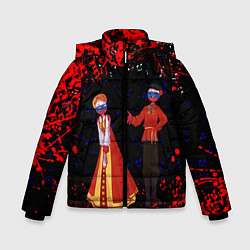 Куртка зимняя для мальчика CountryHumans, цвет: 3D-светло-серый
