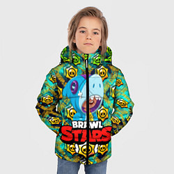 Куртка зимняя для мальчика Brawl Stars Leon, цвет: 3D-черный — фото 2