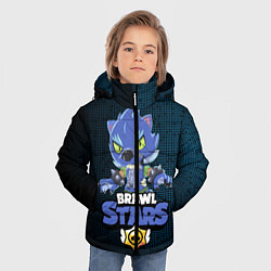 Куртка зимняя для мальчика Brawl stars leon оборотень, цвет: 3D-черный — фото 2