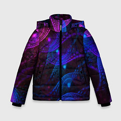 Куртка зимняя для мальчика NEON FRACTAL, цвет: 3D-черный