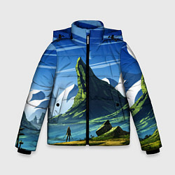 Куртка зимняя для мальчика ЦИРИ, цвет: 3D-черный